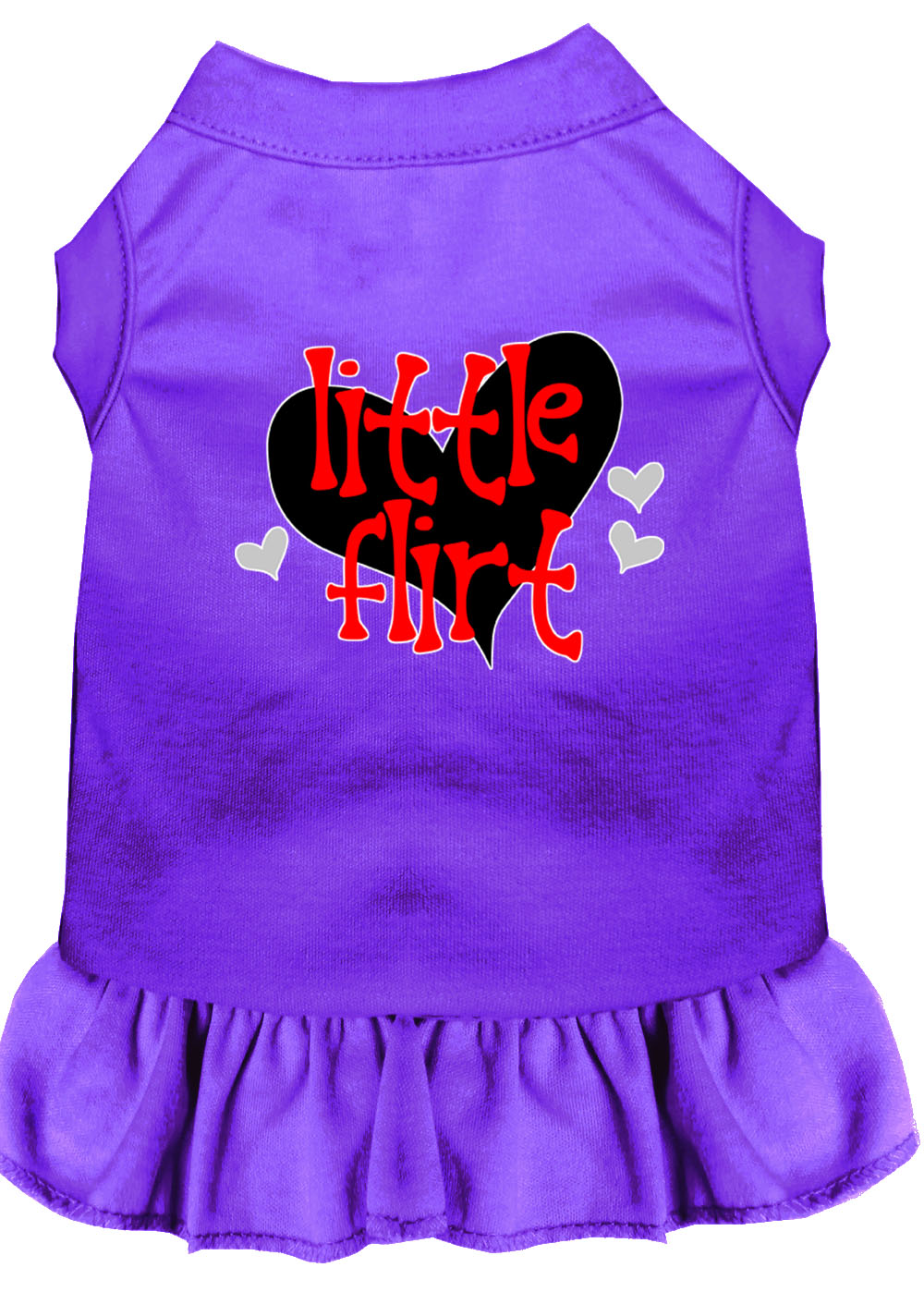 Little Flirt Screen Print Dog Dress Purple Med